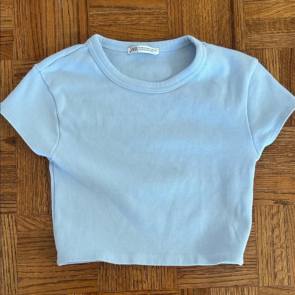 Zara Kids Sky Blue Short Sleeve Tee